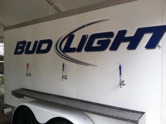 A trailer full of beer on tap. Good times. 